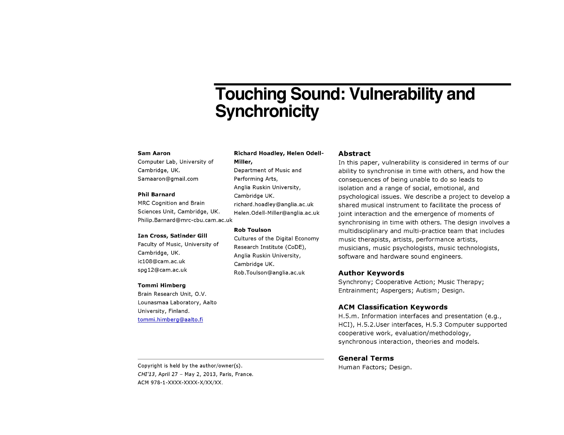 Touching Sound paper, page 1